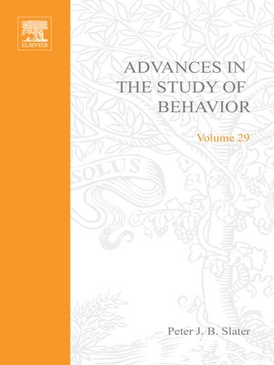 cover image of Advances in the Study of Behavior